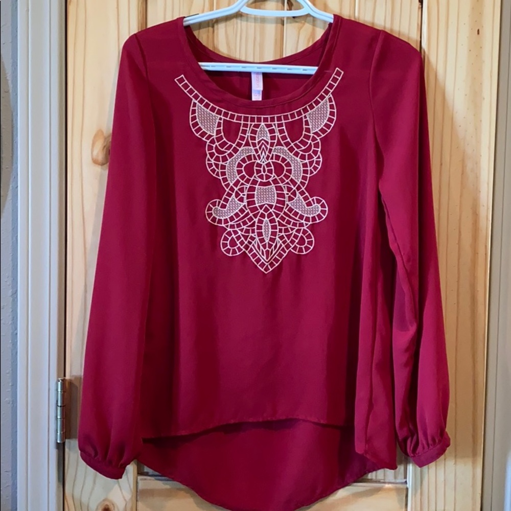 Red blouse